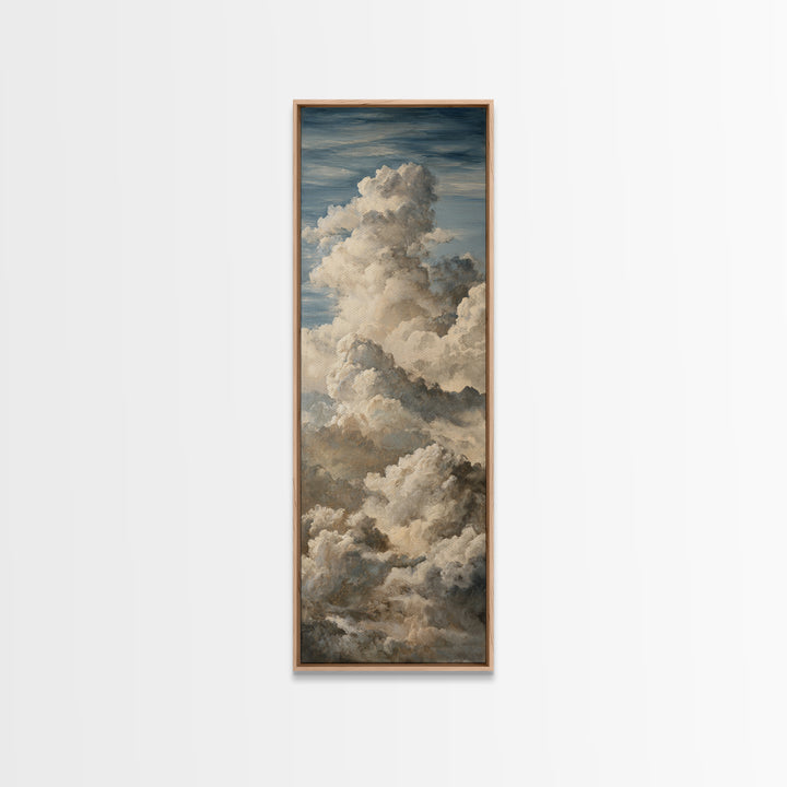 Large Cloudscape with Subtle Drama Canvas Print, Hotel Art, Poster, Hotel Decor, Boutique, Wood Wall Art, Printable Art, HOT-1x3-77
