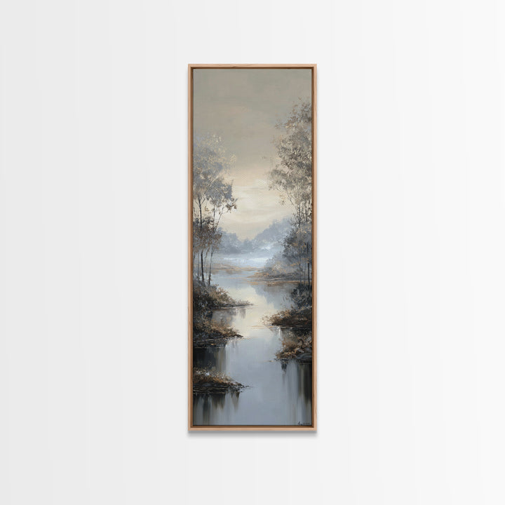 Luxury Monochrome Landscape Canvas Print, Hotel Art, Wall Art, Hotel Decor, Fine Art, Boutique, Abstract Art, Framed Art, HOT-1x3-90