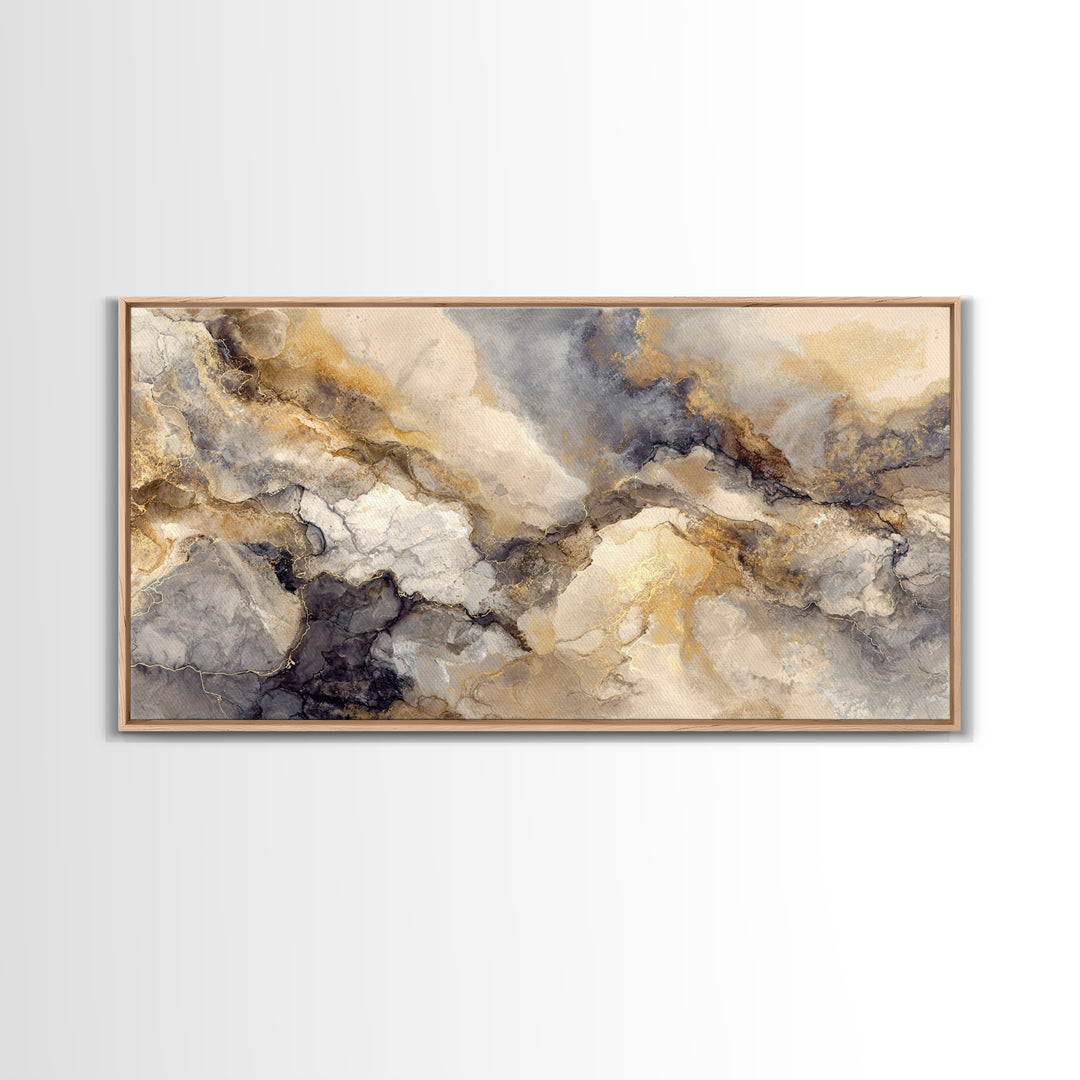 Abstract Marble Texture Framed Canvas Print, Hotel Art, Hotel Decor, Abstract Art, Boutique, Framed Art, Wood Wall Art, HOT-2x1-15