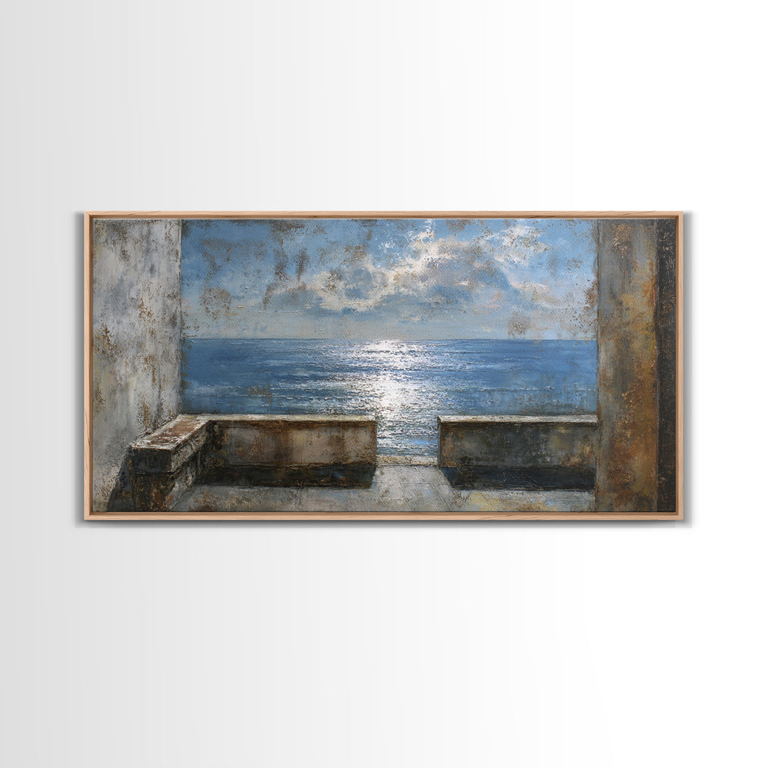 Panoramic Desert Horizon Framed Canvas Print, Hotel Art, Fine Art Print, Hotel Decor, Fine Art, Boutique, Wall Decor, HOT-2x1-16