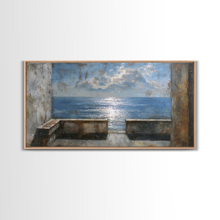 Panoramic Desert Horizon Framed Canvas Print, Hotel Art, Fine Art Print, Hotel Decor, Fine Art, Boutique, Wall Decor, HOT-2x1-16