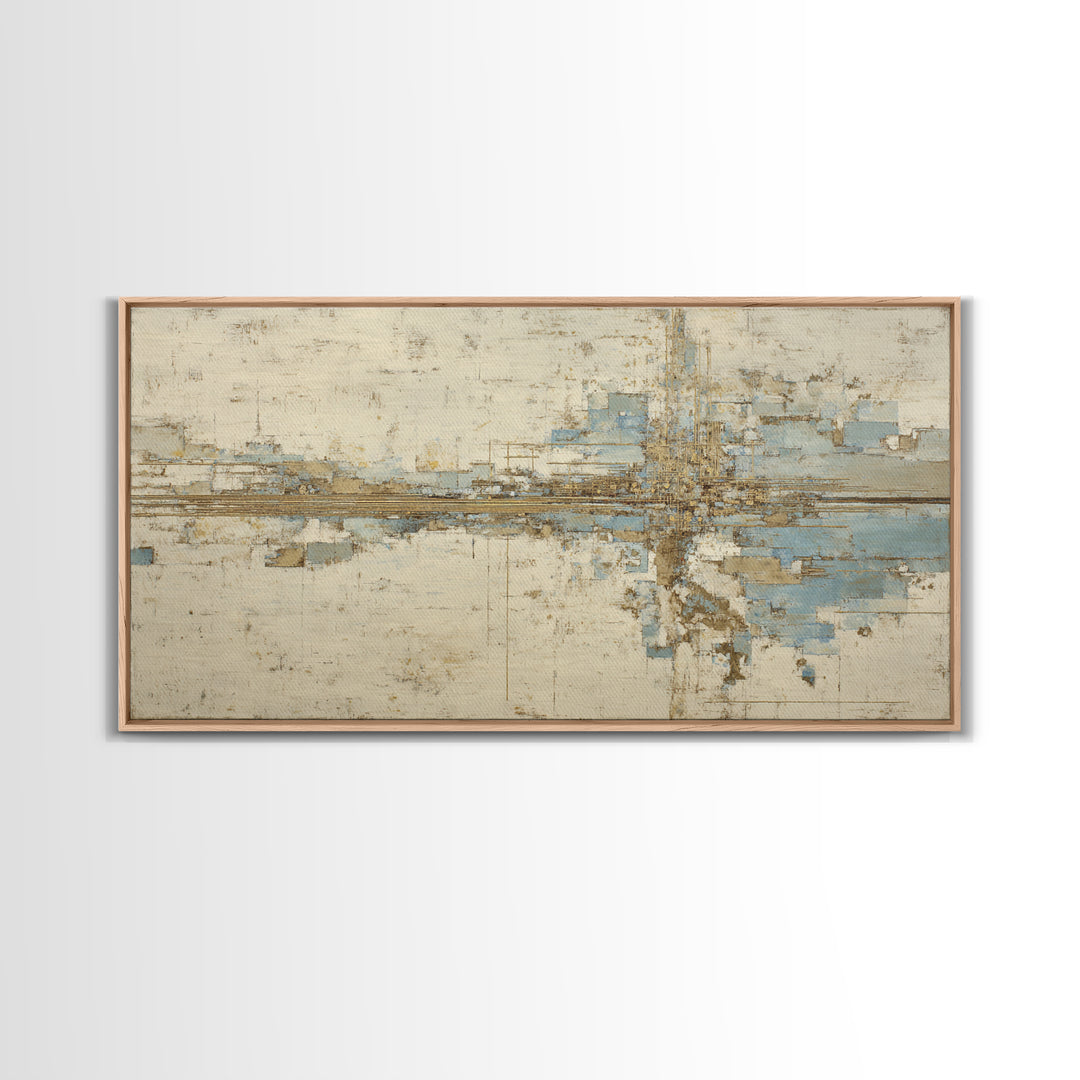 City Map Abstract Lines Without Readable Labels Framed Canvas Print, Hotel Art, Statement Artwork, Hotel Decor, Abstract Art, HOT-2x1-20