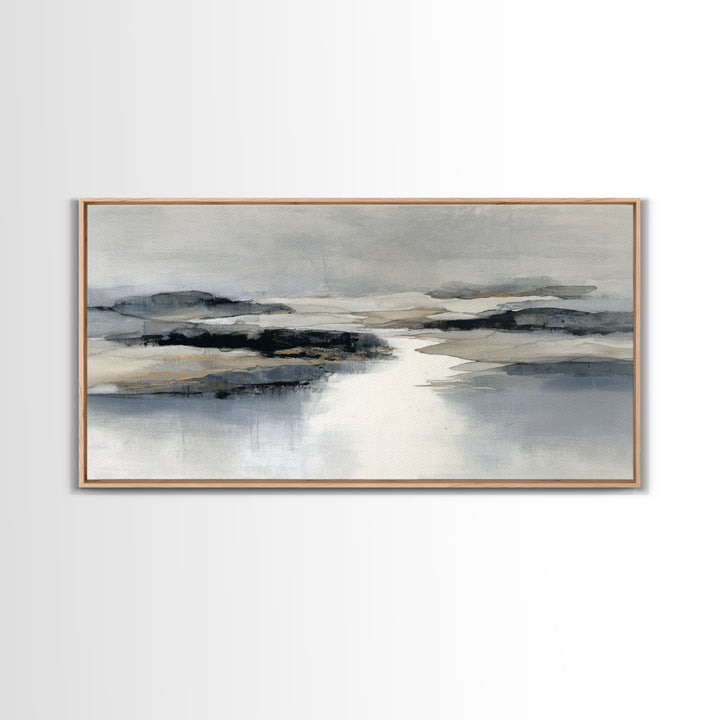 Japanese Ink Landscape Framed Canvas Print, Hotel Art, Luxury Decor, Hotel Decor, Fine Art, Boutique, Art Prints, Hazbin Hotel, HOT-2x1-38
