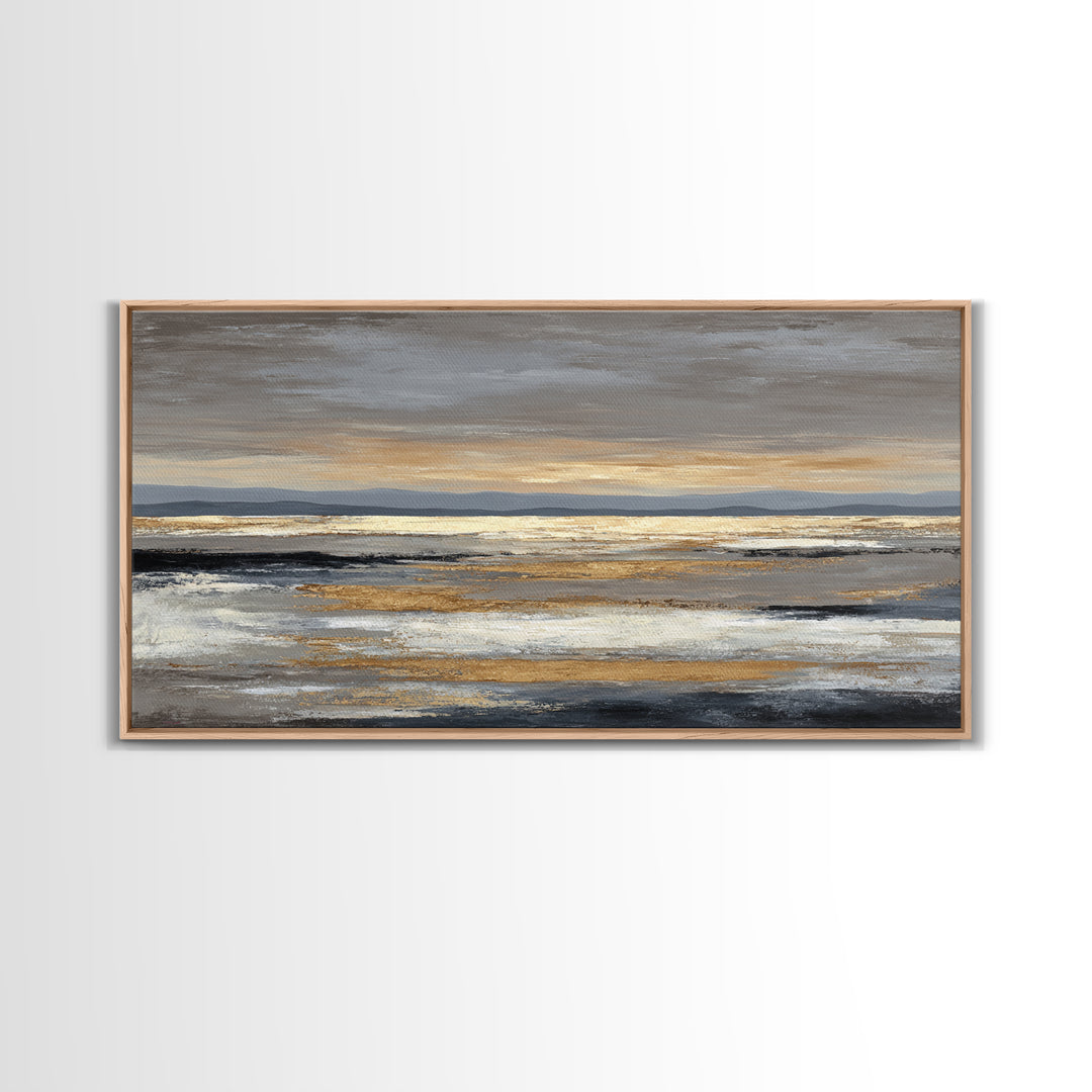 Panoramic Desert Horizon Framed Canvas Print, Hotel Art, Poster, Hotel Decor, Fine Art, Boutique, Wood Wall Art, Printable Art, HOT-2x1-40