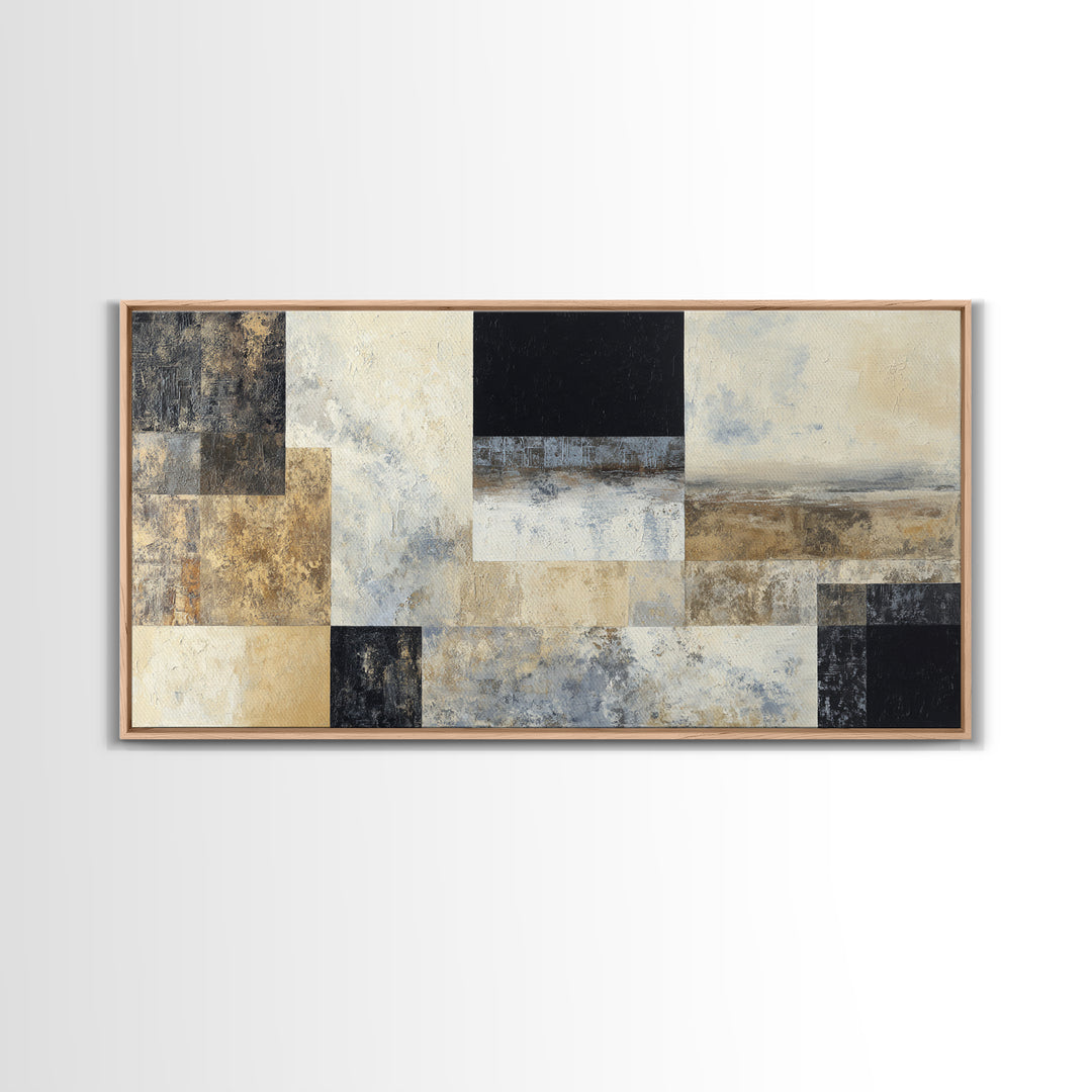Modern Geometric Composition Framed Canvas Print, Hotel Art, Printable Art, Hotel Decor, Abstract Art, Boutique, Travel Poster, HOT-2x1-51