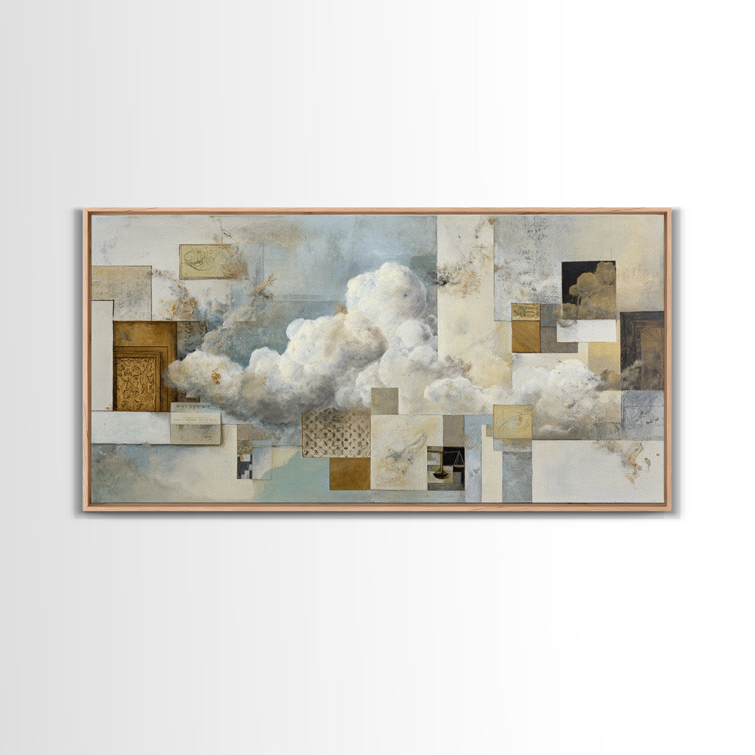 Large Cloudscape with Subtle Drama Canvas Print, Hotel Art, Large Wall Art, Hotel Decor, Fine Art, Boutique, Beach Decor, HOT-2x1-61