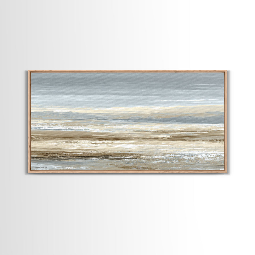 Panoramic Desert Horizon Canvas Print, Hotel Art, Hotel Decor, Oil Painting, Boutique, Wall Sculpture, Coastal Wall Art, HOT-2x1-64