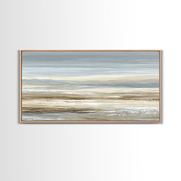 Panoramic Desert Horizon Canvas Print, Hotel Art, Hotel Decor, Oil Painting, Boutique, Wall Sculpture, Coastal Wall Art, HOT-2x1-64