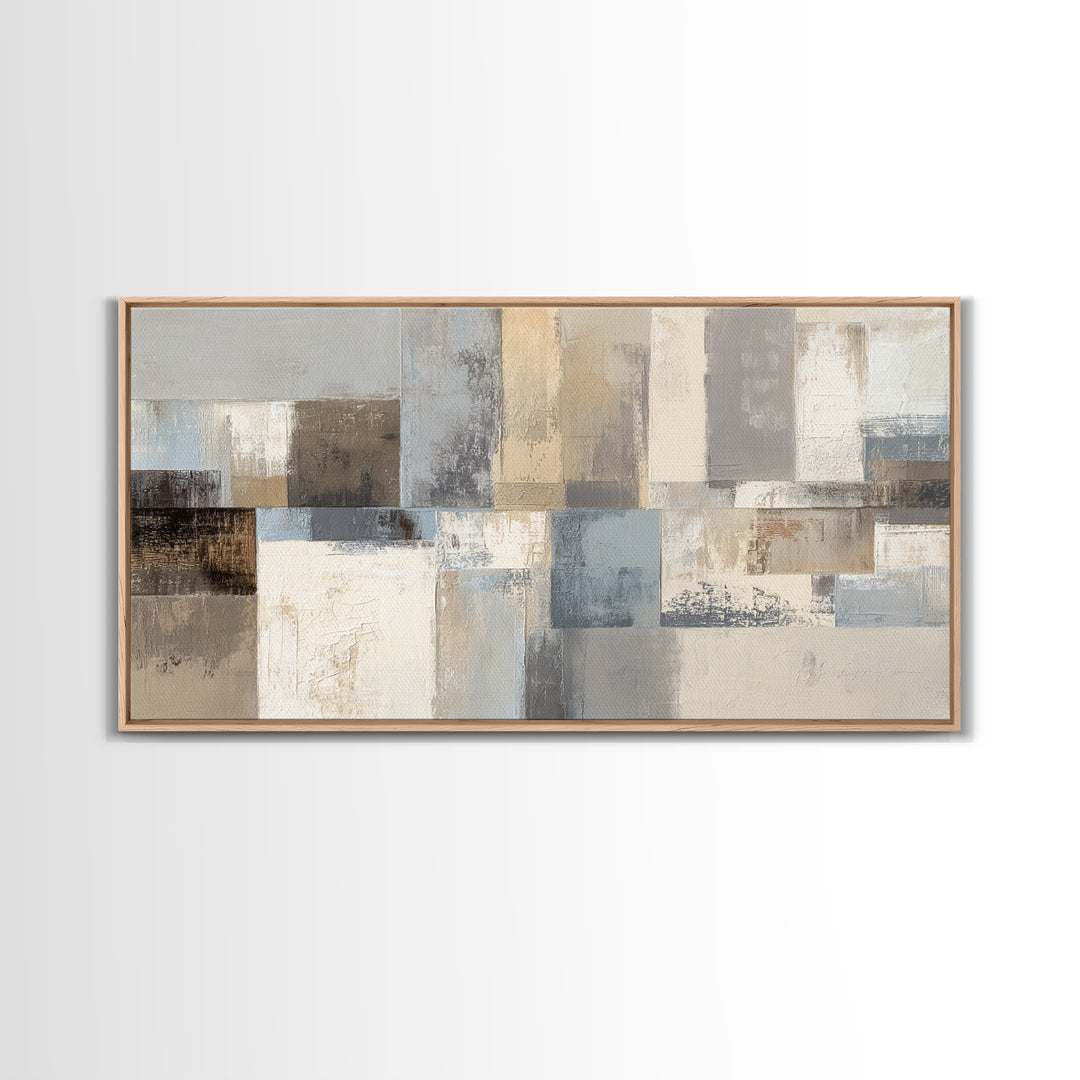 City Map Abstract Lines Without Readable Labels Framed Canvas Print, Hotel Art, Wood Wall Art, Hotel Decor, Abstract Art, HOT-2x1-92