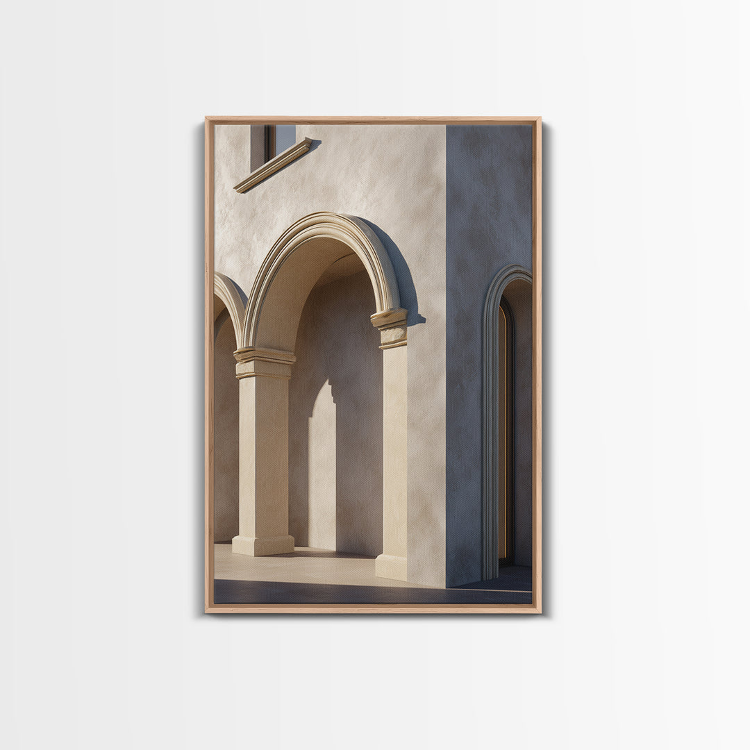Minimal Architectural Arch Study Framed Canvas Print, Hotel Art, Hotel Decor, Oil Painting, Boutique, Modern Wall Art, HOT-2x3-12