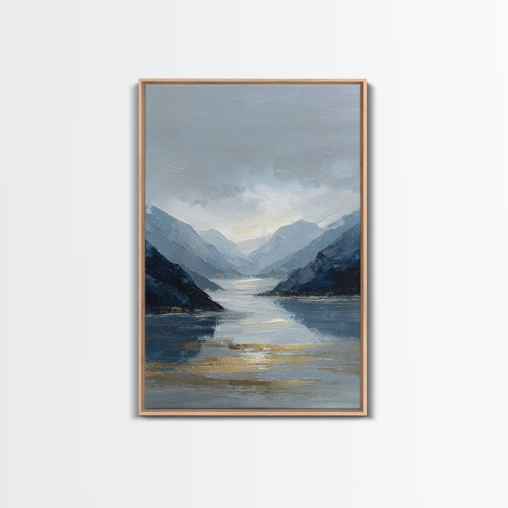 Serene Mountain Lake for Boutique Hotel Mood Canvas Print, Hotel Art, Gallery Decor, Hotel Decor, Fine Art, Boutique, HOT-2x3-16