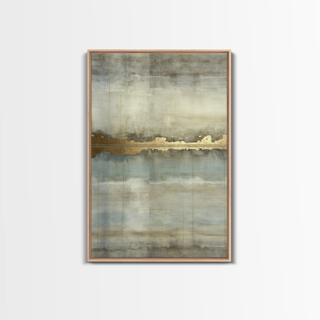Gold Accented Abstract for Upscale Lobby Framed Canvas Print, Hotel Art, Art Prints, Hotel Decor, Fine Art, Boutique, HOT-2x3-21
