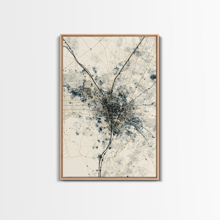 City Map Abstract Lines Without Readable Labels Canvas Print, Hotel Art, Statement Artwork, Hotel Decor, Abstract Art, Boutique, HOT-2x3-32