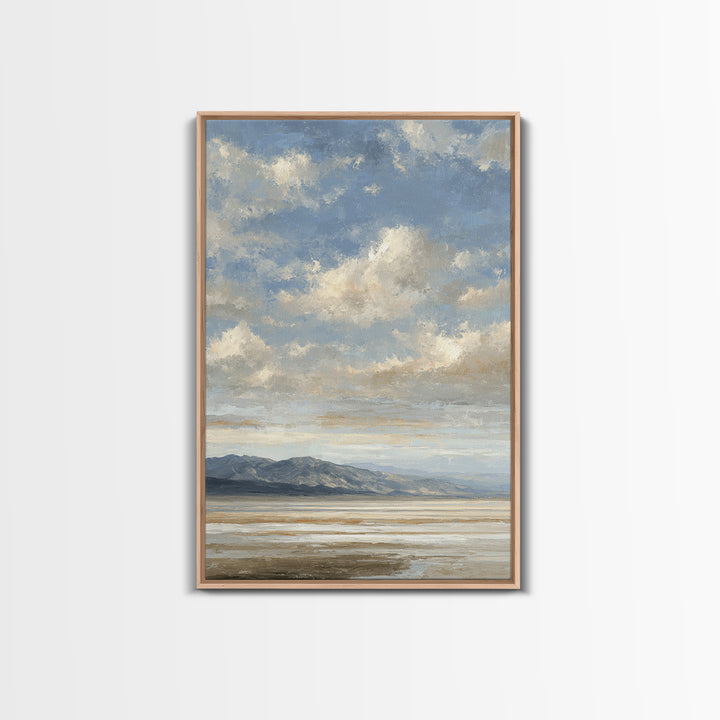 Panoramic Desert Horizon Framed Canvas Print, Hotel Art, Contemporary Art, Hotel Decor, Fine Art, Boutique, Art Deco, HOT-2x3-4