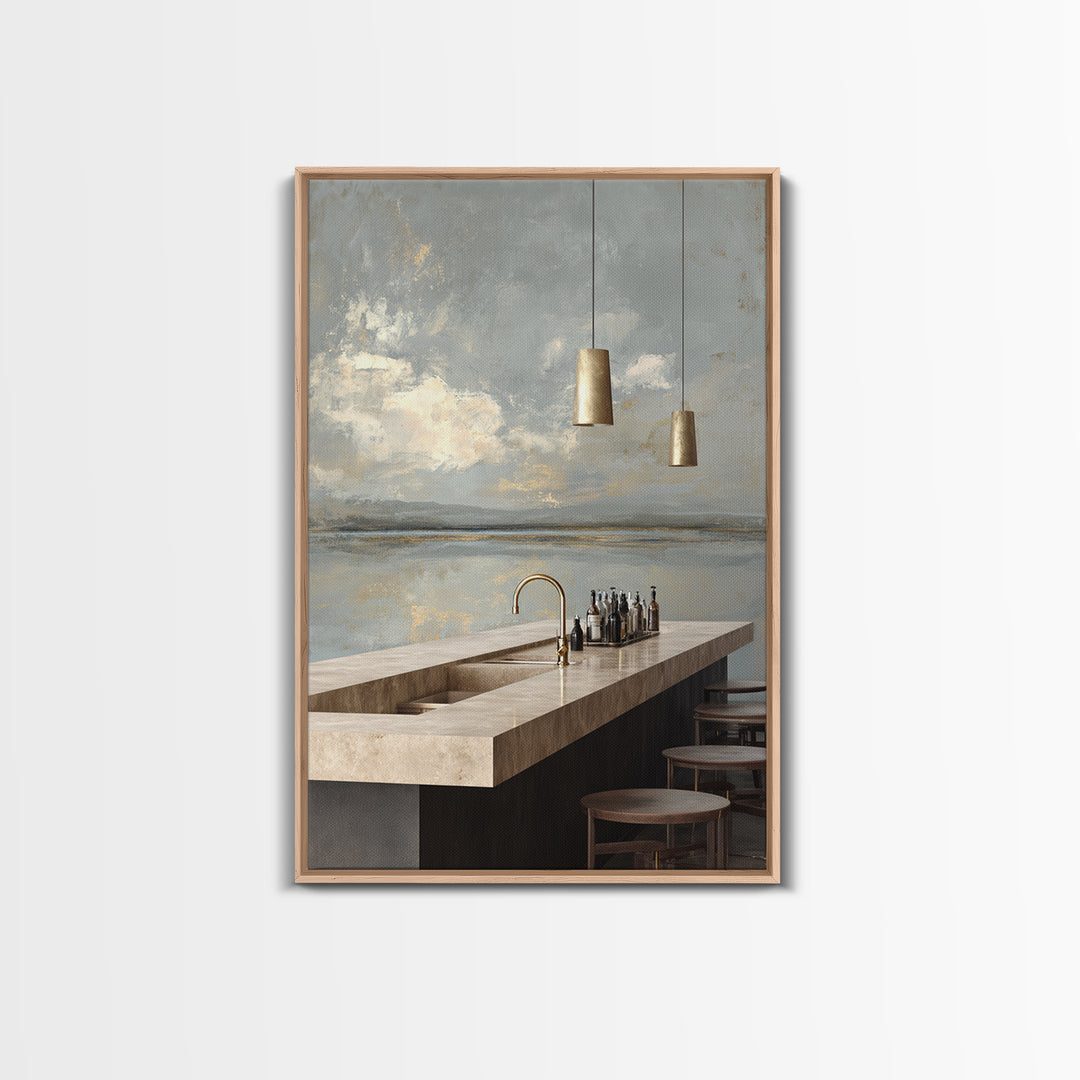 Serene Mountain Lake for Boutique Hotel Mood Canvas Print, Hotel Art, Contemporary Art, Hotel Decor, Fine Art, Boutique, HOT-2x3-40
