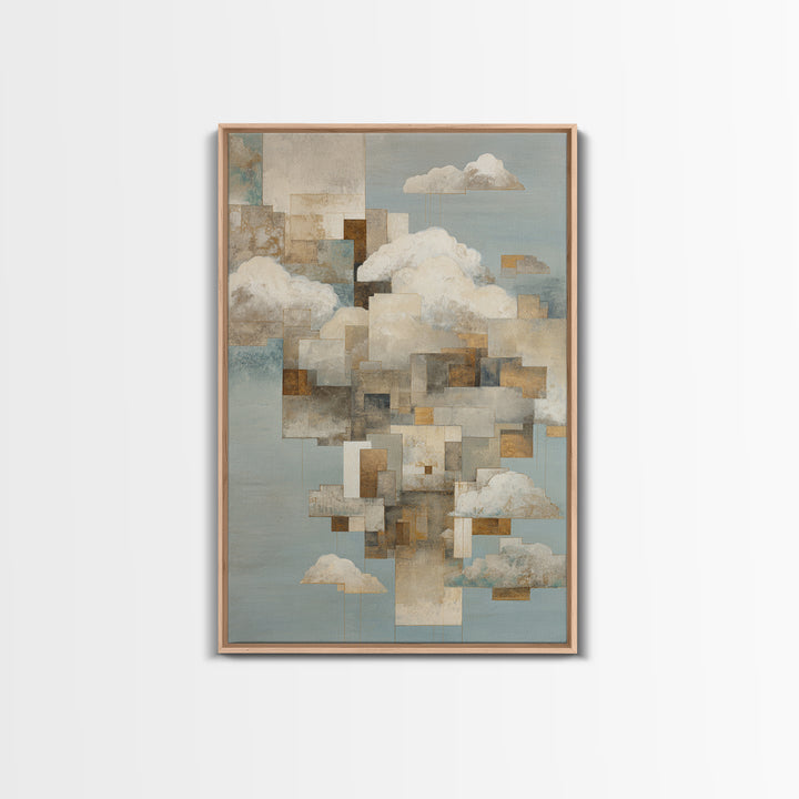 Large Cloudscape with Subtle Drama Canvas Print, Hotel Art, Framed Art, Hotel Decor, Fine Art, Boutique, Beach Prints, HOT-2x3-49