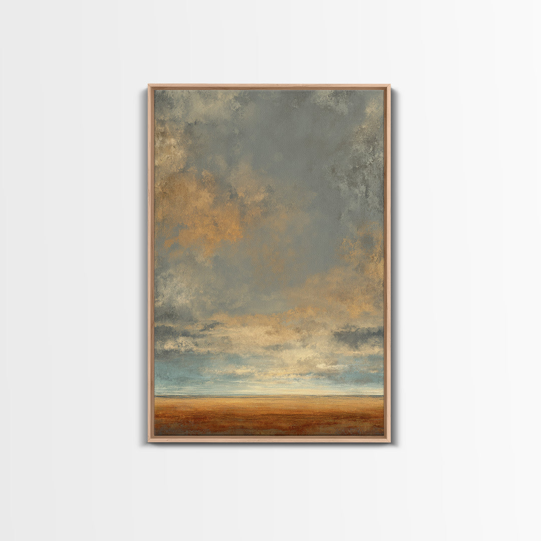 Panoramic Desert Horizon Framed Canvas Print, Hotel Art, Poster, Hotel Decor, Fine Art, Boutique, Wood Wall Art, Printable Art, HOT-2x3-52