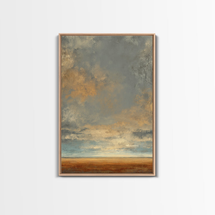 Panoramic Desert Horizon Framed Canvas Print, Hotel Art, Poster, Hotel Decor, Fine Art, Boutique, Wood Wall Art, Printable Art, HOT-2x3-52
