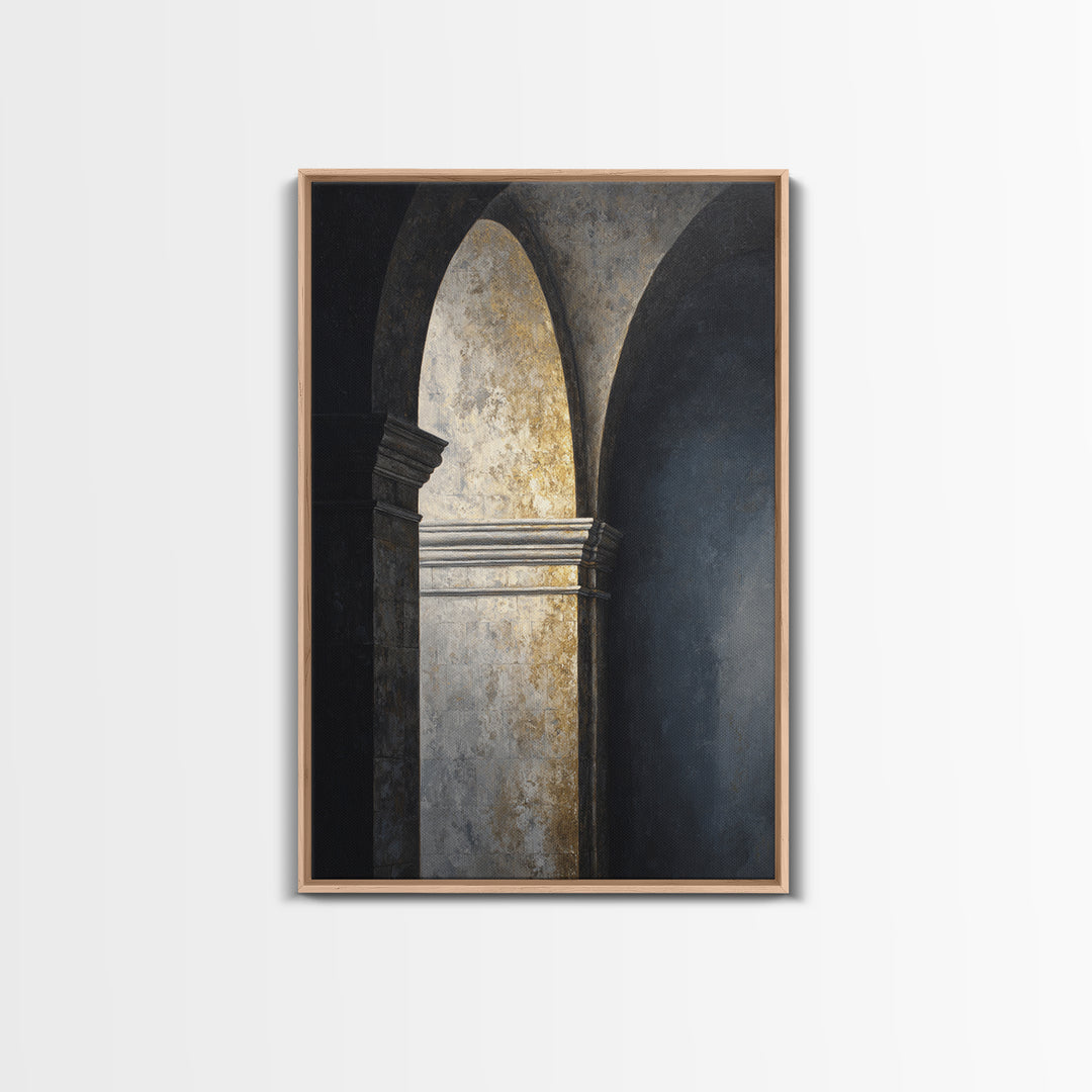 Minimal Architectural Arch Study Framed Canvas Print, Hotel Art, Mid Century Modern, Hotel Decor, Fine Art, Boutique, HOT-2x3-60