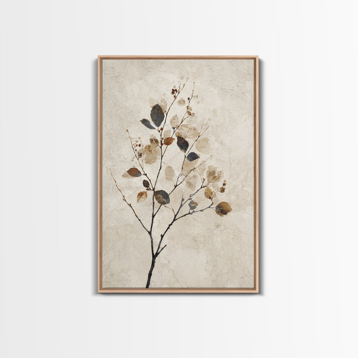 Elegant Botanical Branch on Ivory Ground Canvas Print, Hotel Art, Living Room Decor, Hotel Decor, Fine Art, Boutique, HOT-2x3-61