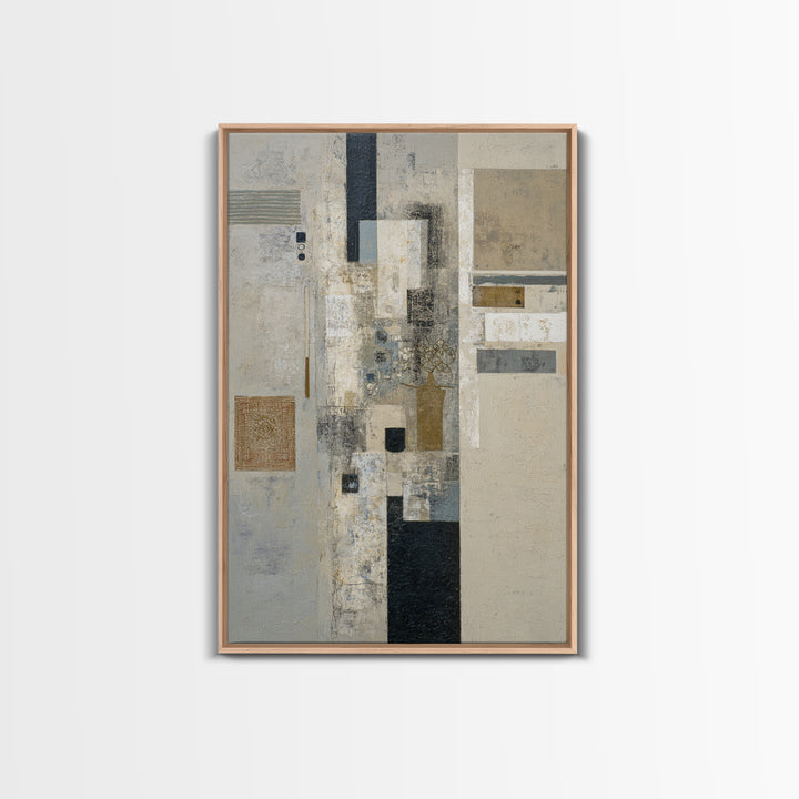Modern Geometric Composition Framed Canvas Print, Hotel Art, Printable Art, Hotel Decor, Abstract Art, Boutique, Travel Poster, HOT-2x3-63