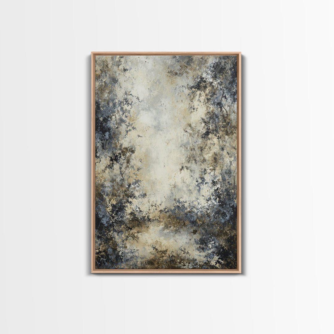 Misty Forest with Refined Calm Atmosphere Canvas Print, Hotel Art, Hotel Decor, Oil Painting, Boutique, Wall Sculpture, HOT-2x3-70