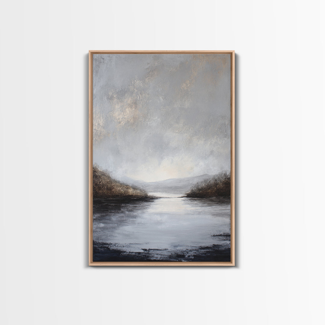 Luxury Monochrome Landscape Canvas Print, Hotel Art, Art Deco, Hotel Decor, Boutique, Minimalist Wall Art, Gallery Wall Art, HOT-2x3-86