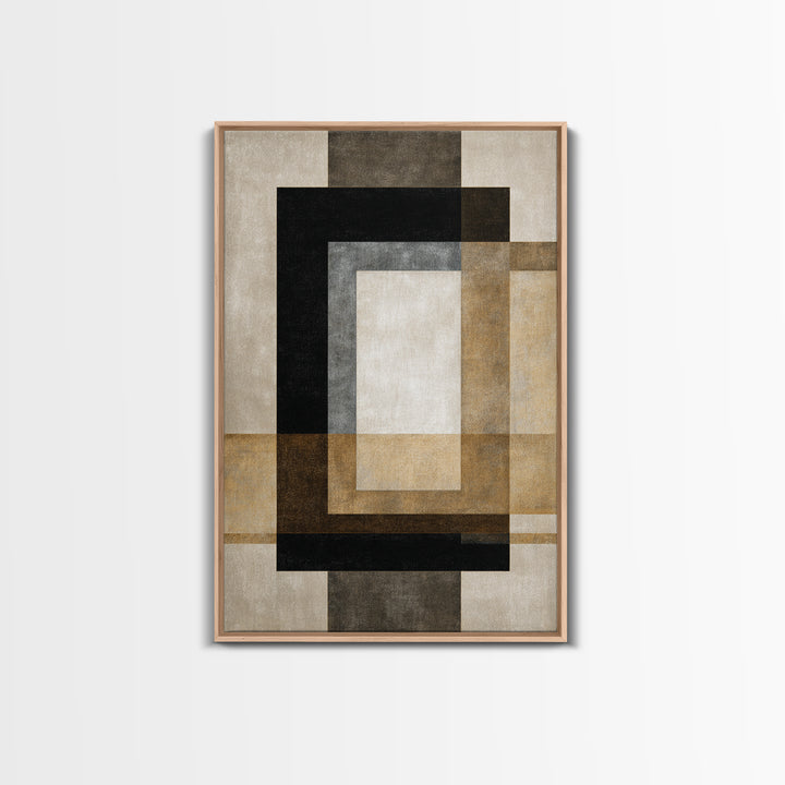 Modern Geometric Composition Framed Canvas Print, Hotel Art, Gallery Wall Set, Hotel Decor, Fine Art, Boutique, HOT-2x3-87