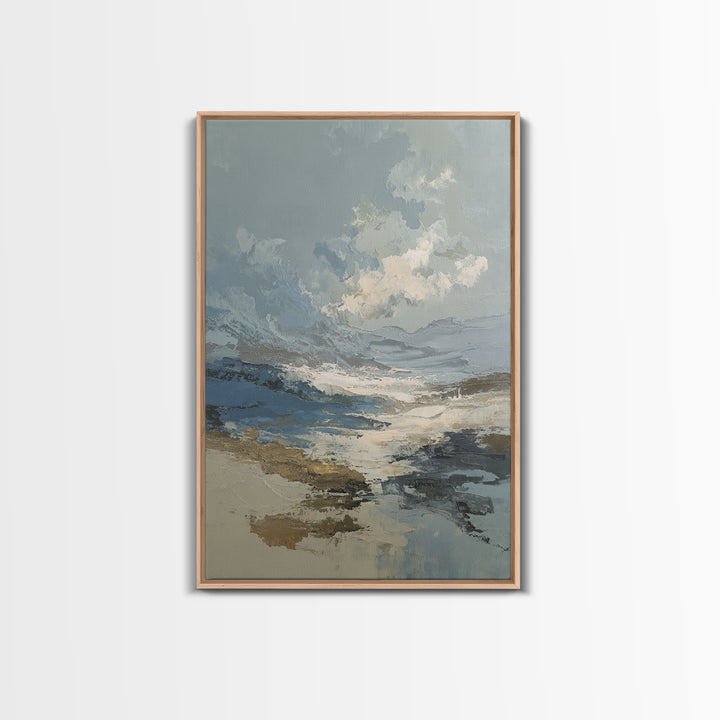 Soft Abstract Wave Forms Framed Canvas Print, Hotel Art, Abstract Art, Hotel Decor, Fine Art, Boutique, Gallery Wall Art, HOT-2x3-90