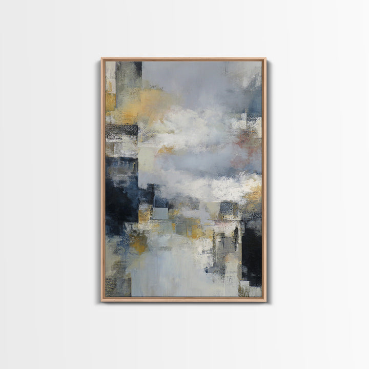 Large Cloudscape with Subtle Drama Framed Canvas Print, Hotel Art, Modern Wall Art, Hotel Decor, Boutique, Neutral Decor, HOT-2x3-97