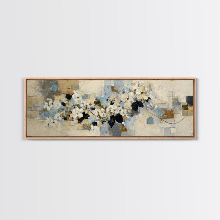 Classic Oil Painted Floral Still Life Framed Canvas Print, Hotel Art, Wall Sculpture, Hotel Decor, Fine Art, Boutique, HOT-3x1-1