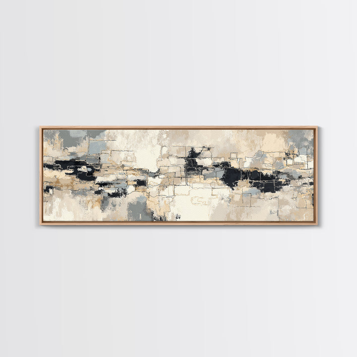 City Map Abstract Lines Without Readable Labels Canvas Print, Hotel Art, Wall Sculpture, Hotel Decor, Abstract Art, Boutique, HOT-3x1-16