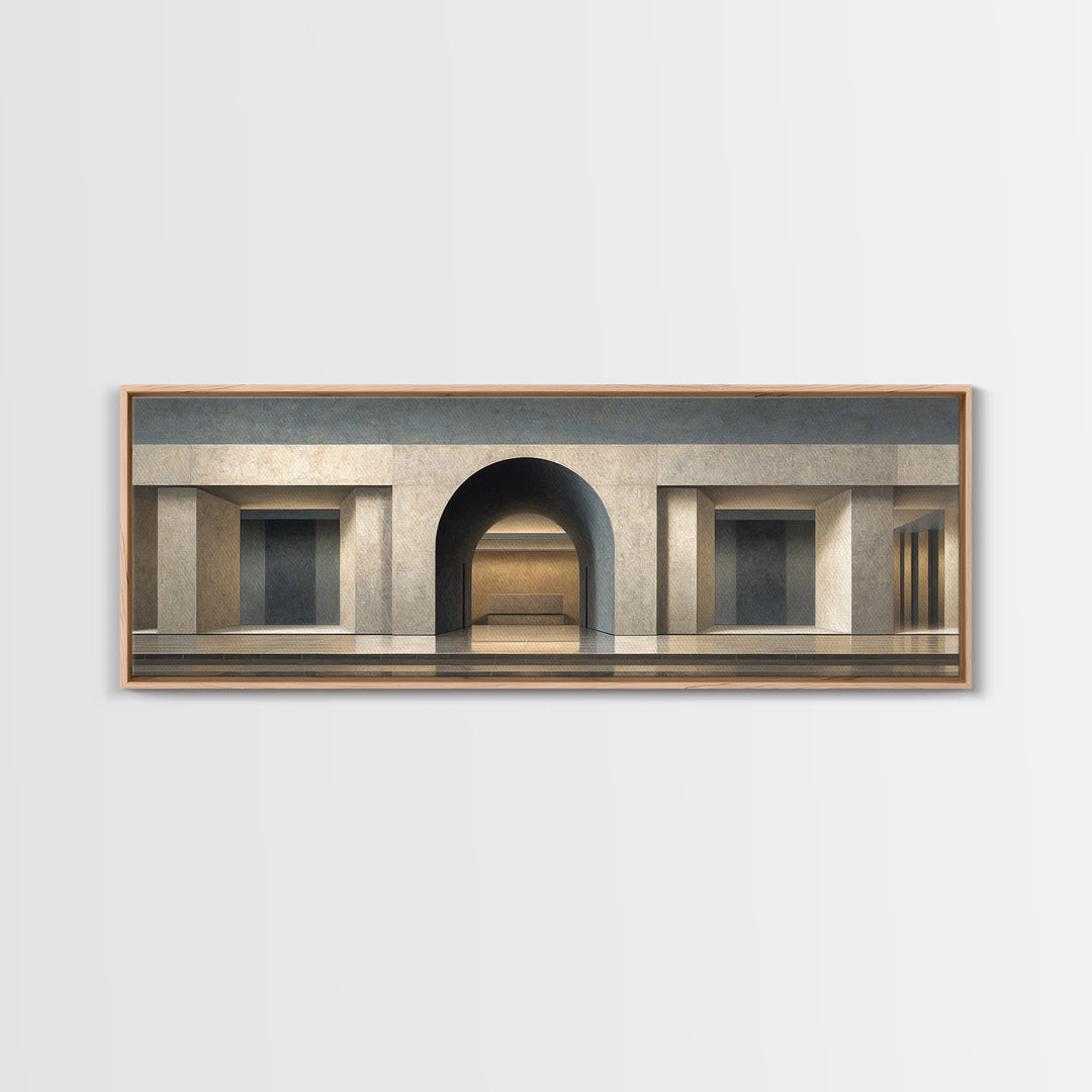 Minimal Architectural Arch Study Framed Canvas Print, Hotel Art, Modern Decor, Hotel Decor, Fine Art, Boutique, Poster, HOT-3x1-44