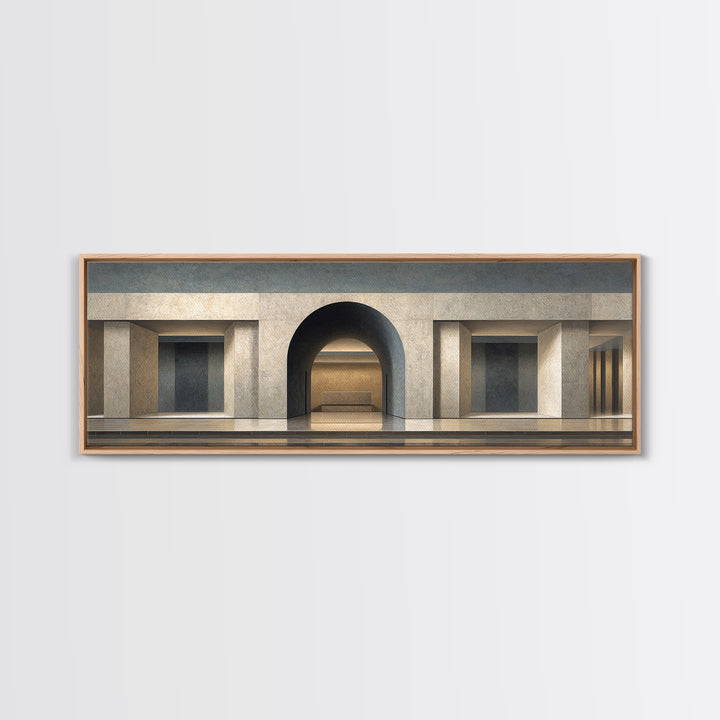 Minimal Architectural Arch Study Framed Canvas Print, Hotel Art, Modern Decor, Hotel Decor, Fine Art, Boutique, Poster, HOT-3x1-44