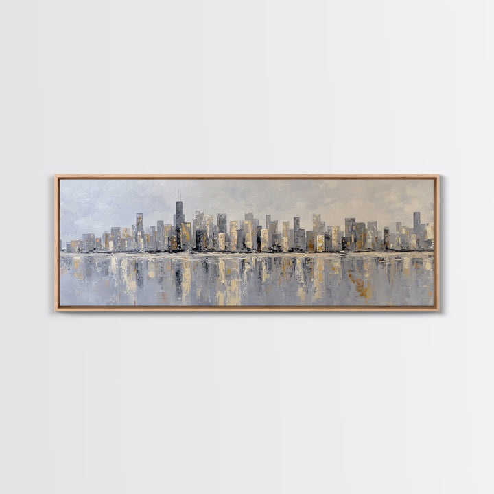 Quiet City Skyline Canvas Print, Hotel Art, Modern Wall Art, Hotel Decor, Abstract Art, Boutique, Neutral Decor, Modern Decor, HOT-3x1-66