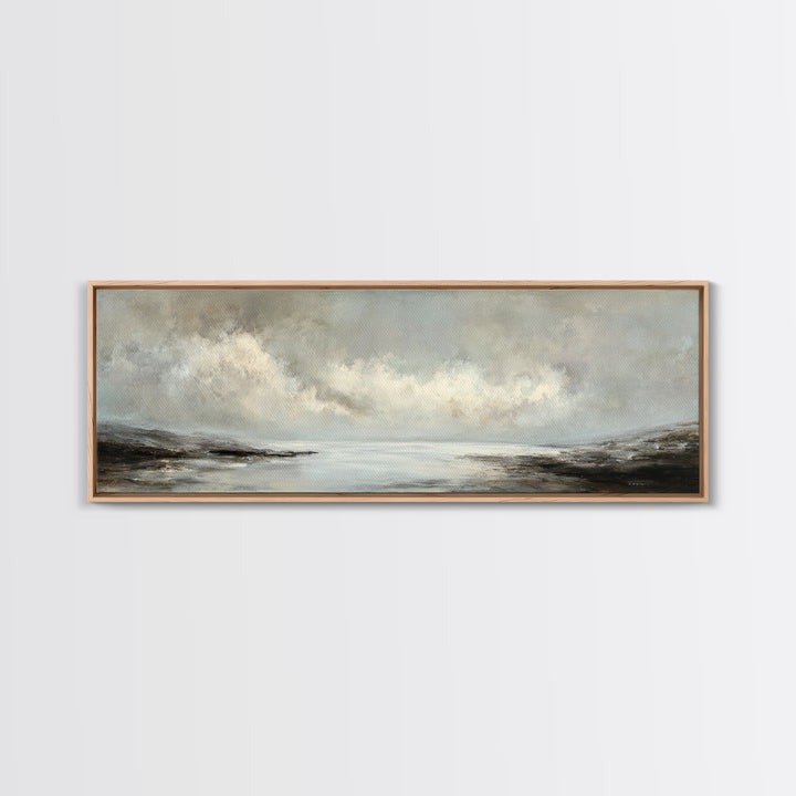 Luxury Monochrome Landscape Canvas Print, Hotel Art, Wall Art, Hotel Decor, Fine Art, Boutique, Abstract Art, Framed Art, HOT-3x1-70