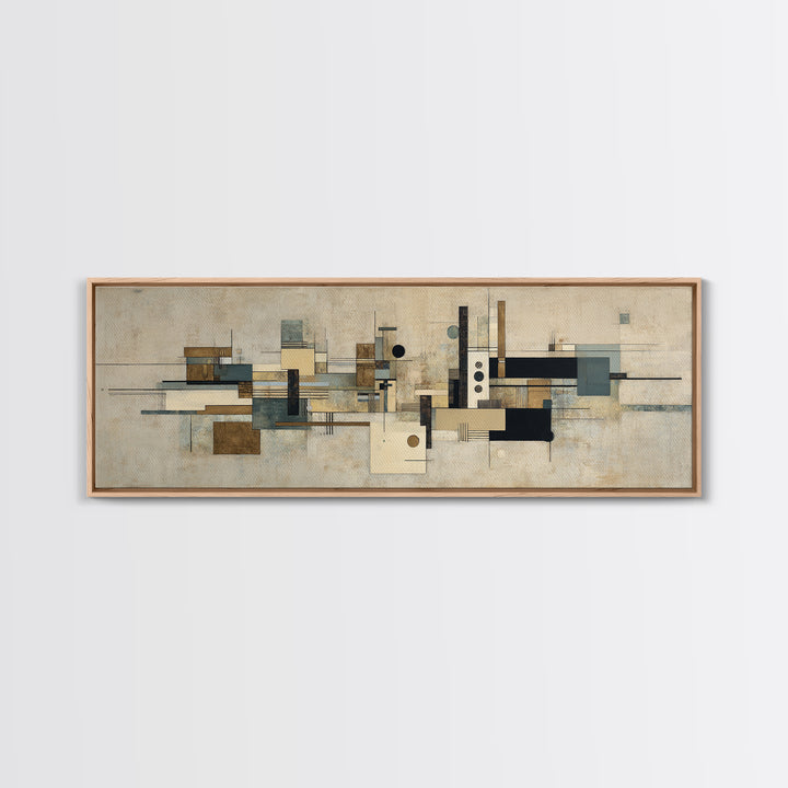 Modern Geometric Composition Canvas Print, Hotel Art, Abstract Art, Hotel Decor, Fine Art, Boutique, Gallery Wall Art, HOT-3x1-71