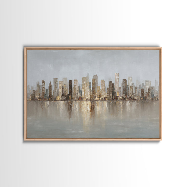 Quiet City Skyline Canvas Print, Hotel Art, Coastal Decor, Hotel Decor, Fine Art, Boutique, Statement Artwork, Boho Decor, HOT-3x2-30
