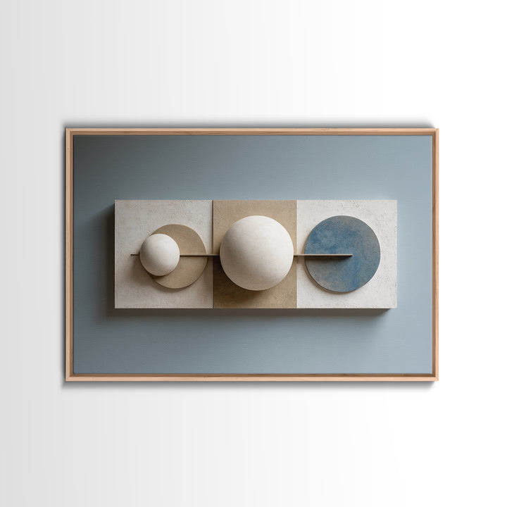 Minimal Sculpture Shapes Framed Canvas Print, Hotel Art, City Wall Art, Hotel Decor, Abstract Art, Boutique, Minimalist Decor, HOT-3x2-40