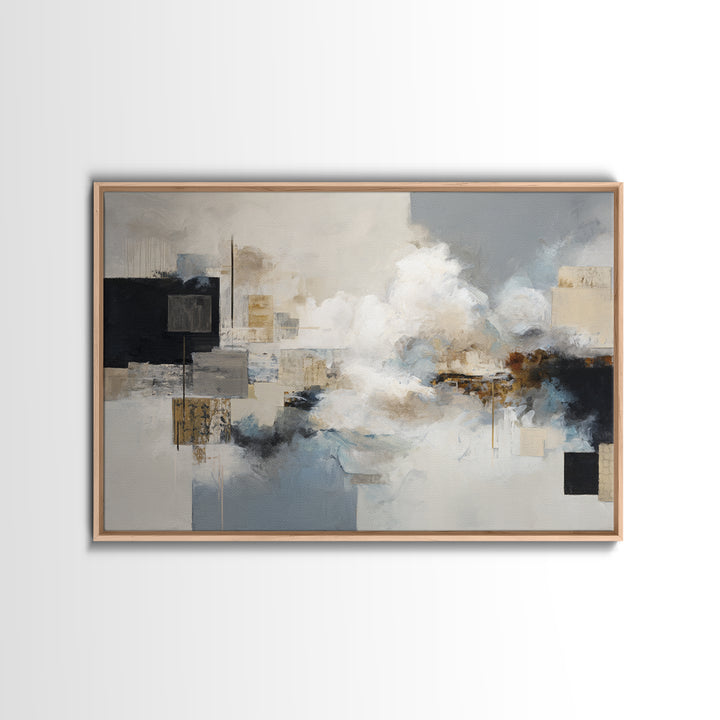 Large Cloudscape with Subtle Drama Framed Canvas Print, Hotel Art, Gallery Decor, Hotel Decor, Fine Art, Boutique, Wall Art, HOT-3x2-45