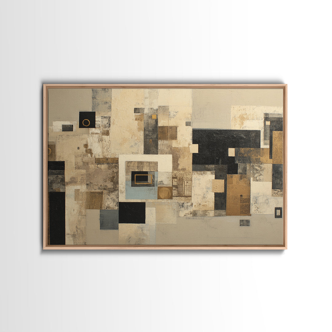 Modern Geometric Composition Framed Canvas Print, Hotel Art, Art Prints, Hotel Decor, Fine Art, Boutique, Modern Wall Art, HOT-3x2-59