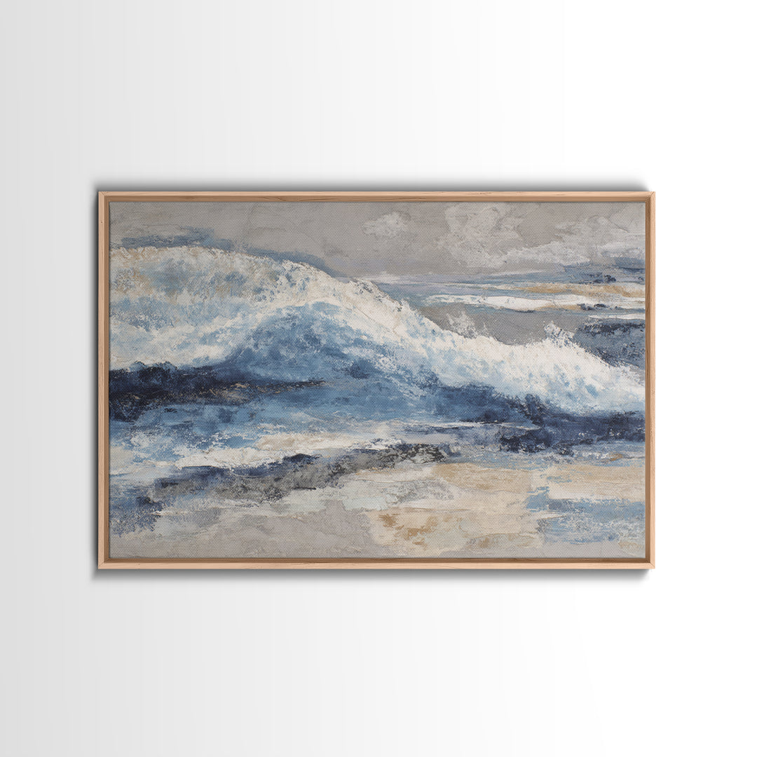 Soft Abstract Wave Forms Framed Canvas Print, Hotel Art, Minimalist Wall Art, Hotel Decor, Abstract Art, Boutique, HOT-3x2-86
