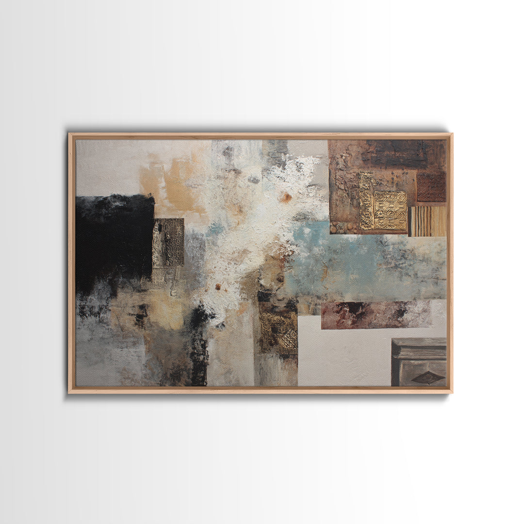Gold Accented Abstract for Upscale Lobby Canvas Print, Hotel Art, Boho Decor, Hotel Decor, Fine Art, Boutique, Painting, HOT-3x2-89