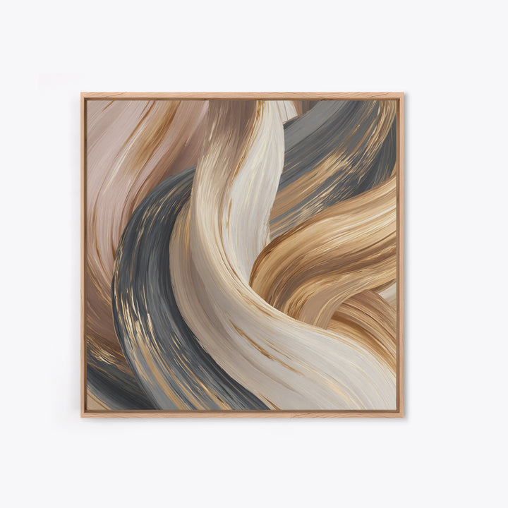 Abstract Hair Strands Forming Elegant Waves Canvas Print, Hair Salon Art, Wall Art, Living Room Decor, Fine Art, Style, HSA-1x1-99