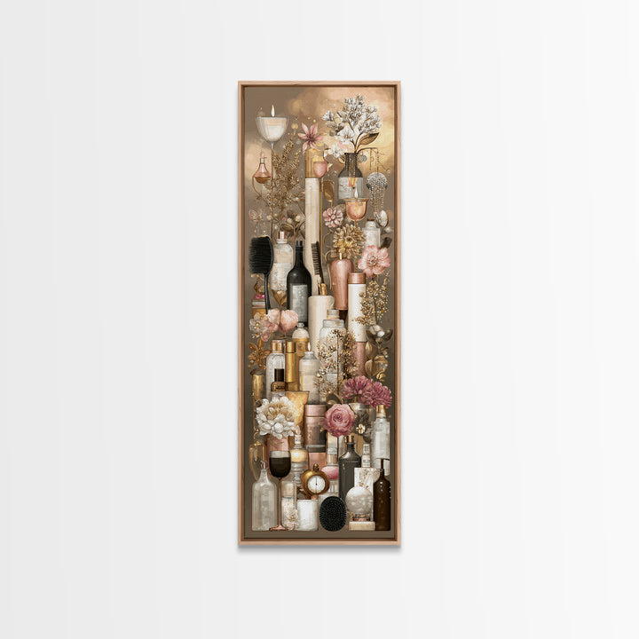 Rose Gold Salon Tool Still Life Canvas Print, Hair Salon Art, Fine Art Print, Living Room Decor, Fine Art, Style, Wall Decor, HSA-1x3-98
