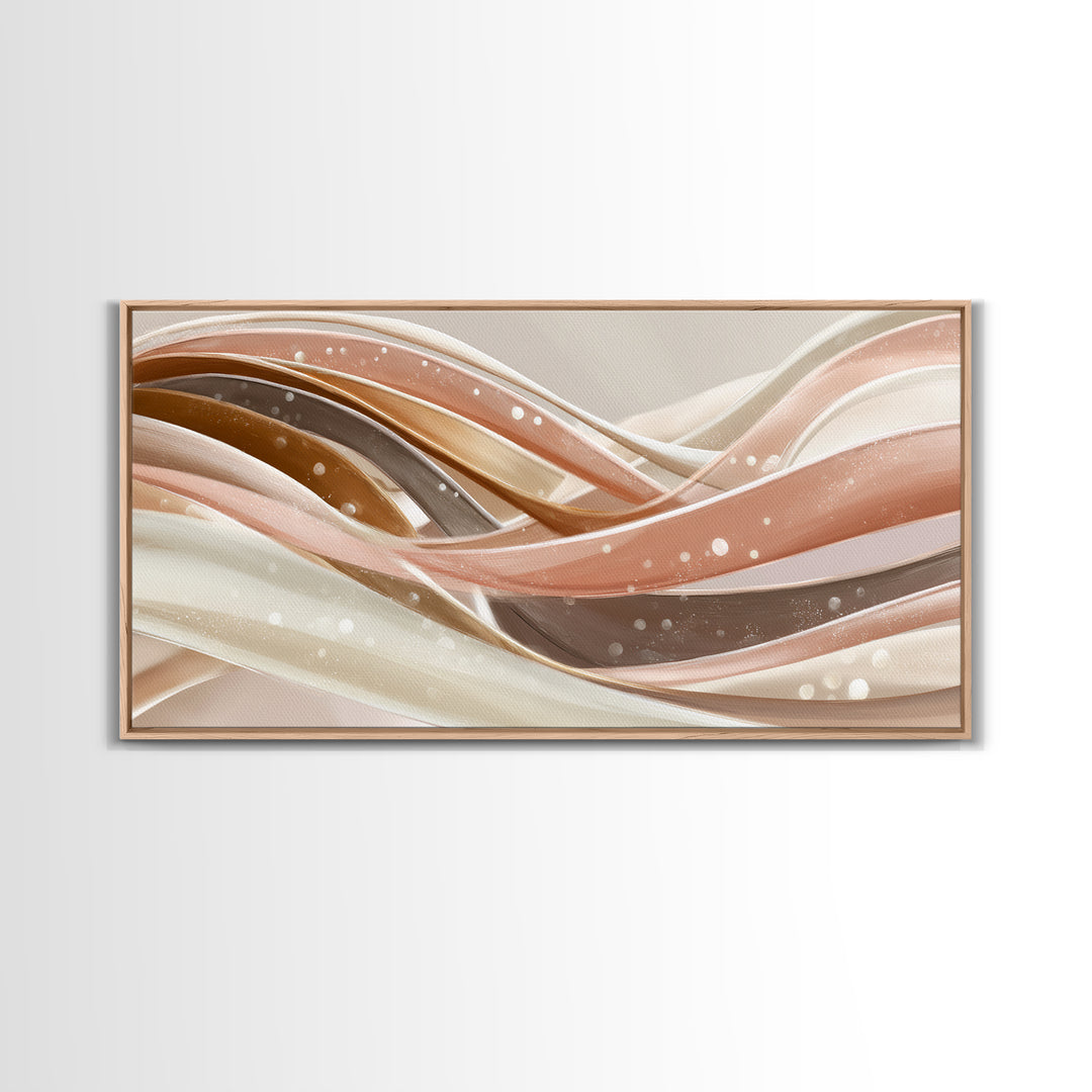 Hair Strands Turning into Abstract Ribbons Canvas Print, Hair Salon Art, Living Room Decor, Abstract Art, Style, HSA-2x1-41