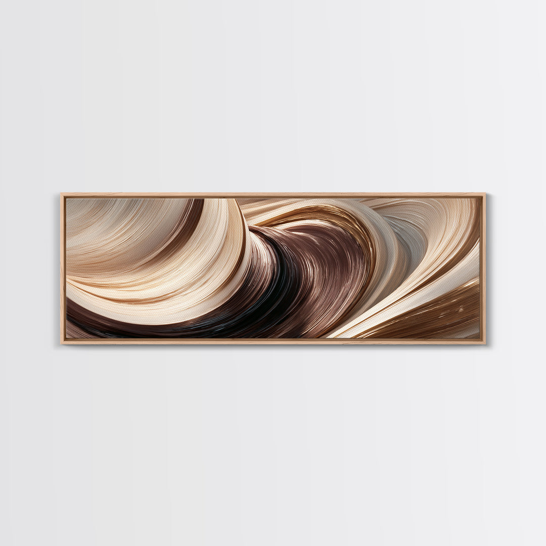 Abstract Hair Strands Forming Elegant Waves Canvas Print, Hair Salon Art, Fine Art Print, Living Room Decor, Abstract Art, HSA-3x1-19
