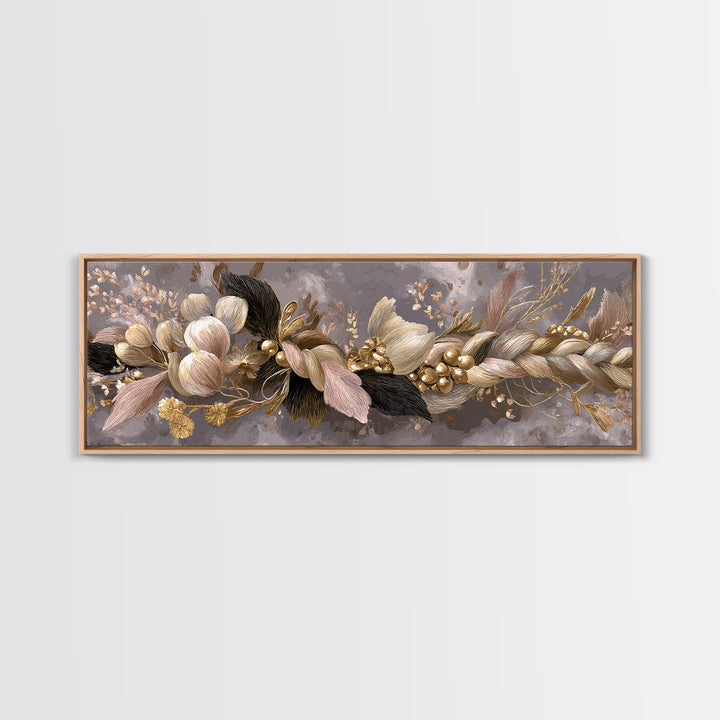 Braided Hairstyle Study Framed Canvas Print, Hair Salon Art, Boho Decor, Living Room Decor, Fine Art, Style, Art Print, HSA-3x1-27