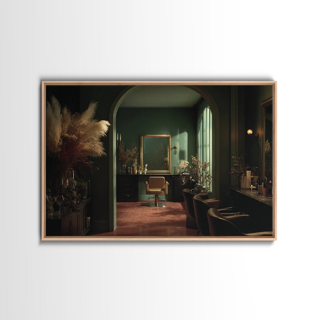 Copper Hair Silhouette Canvas Print, Hair Salon Art, Minimalist Wall Art, Living Room Decor, Fine Art, Style, Hair Stylist, HSA-3x2-38