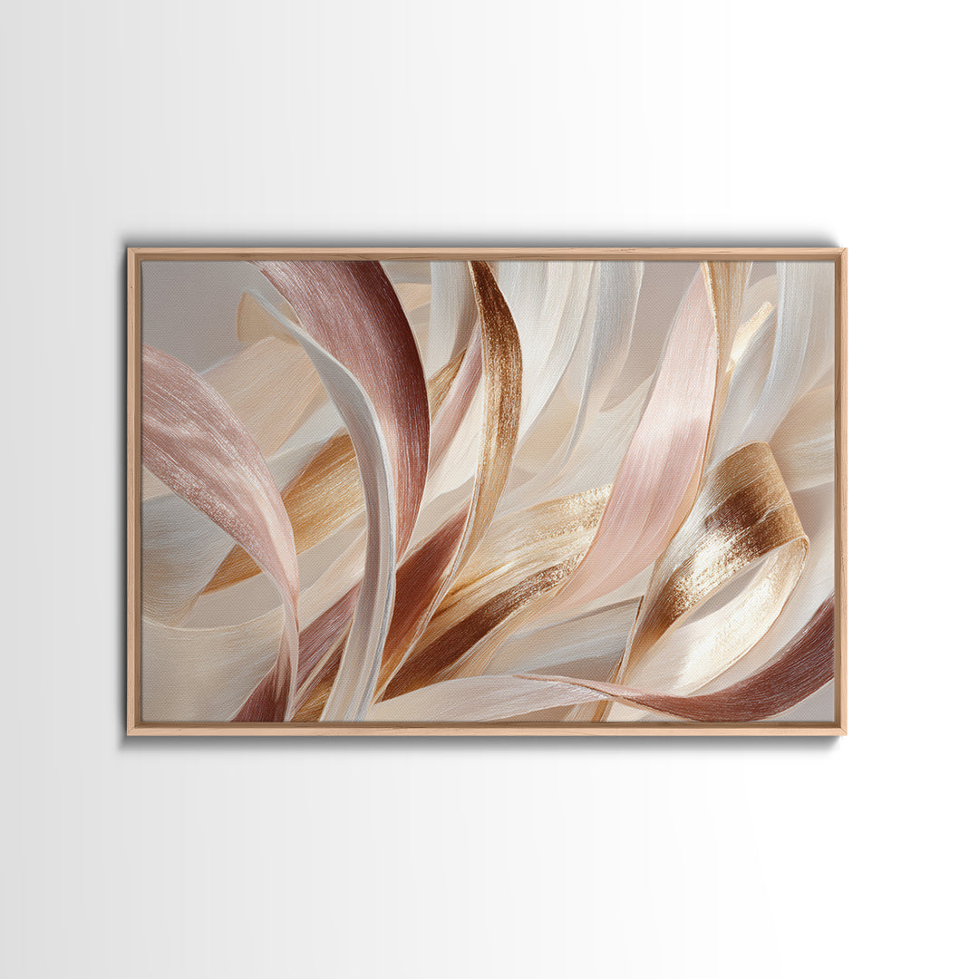 Hair Strands Turning into Abstract Ribbons Canvas Print, Hair Salon Art, Hairstylist, Living Room Decor, Fine Art, Style, HSA-3x2-73